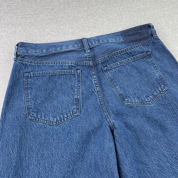Abercrombie & Fitch High Rise Loose Jeans Womens 31 / 12 Long Blue Dark Wash NWT - Picture 16 of 16